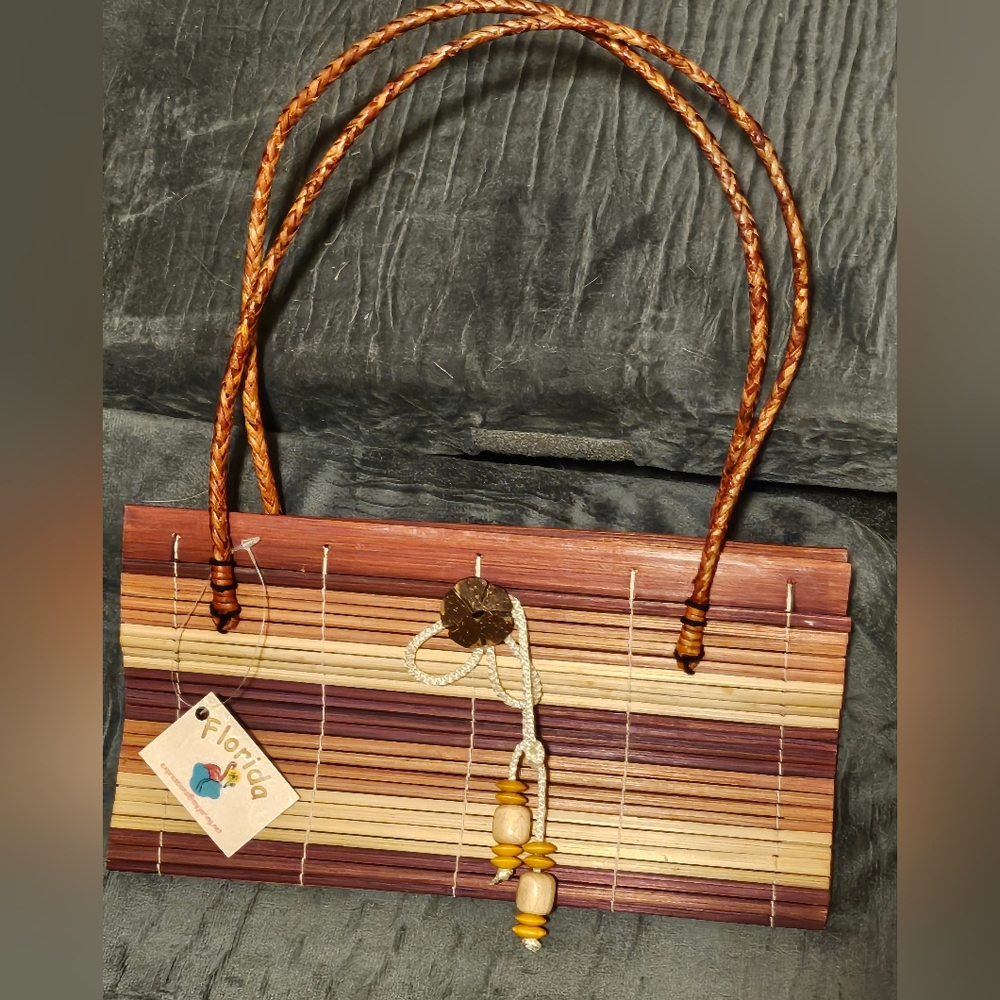 Tan and Brown Shoulder Bag with Vintage Aesthetic